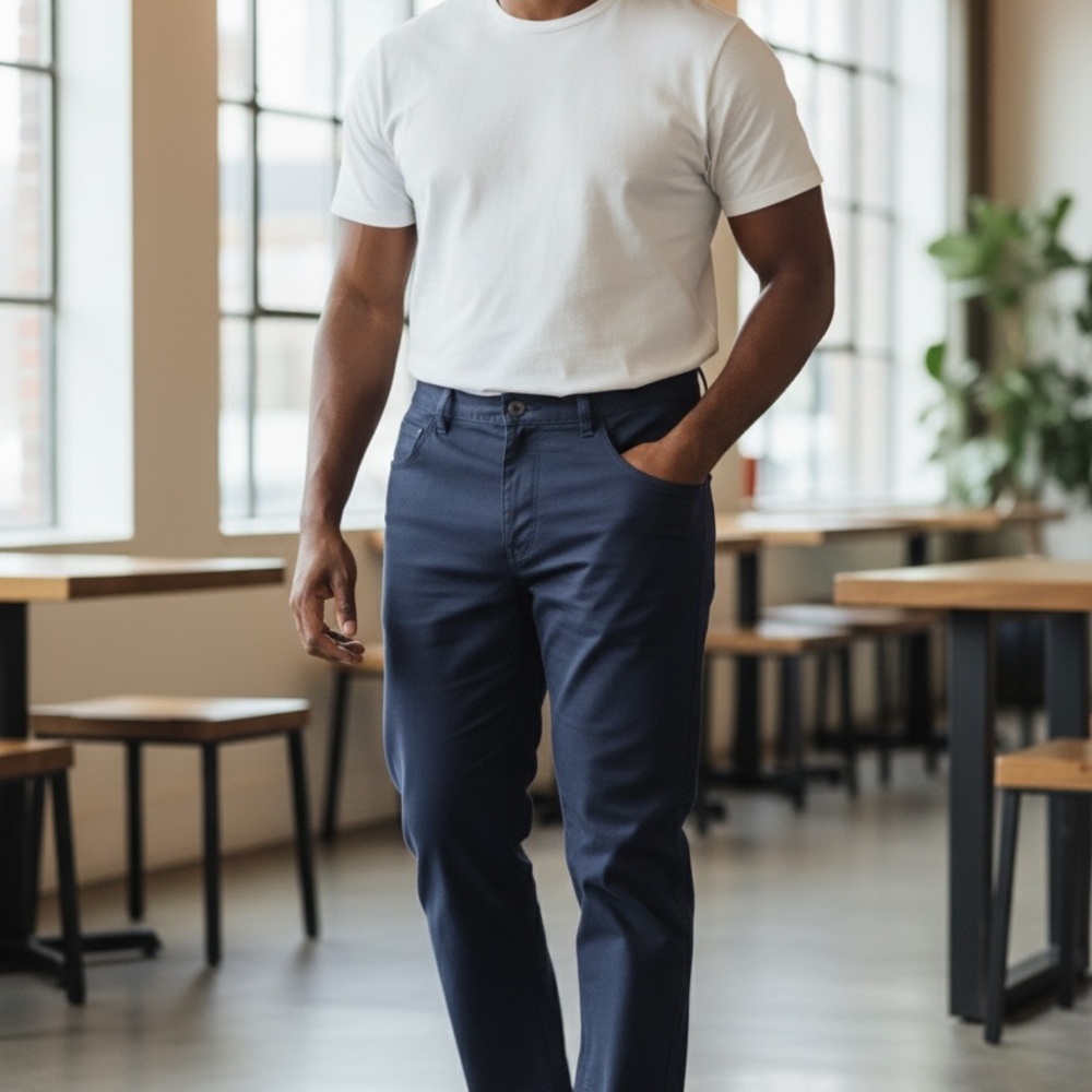 Men's Classic Navy Chinos 44x30